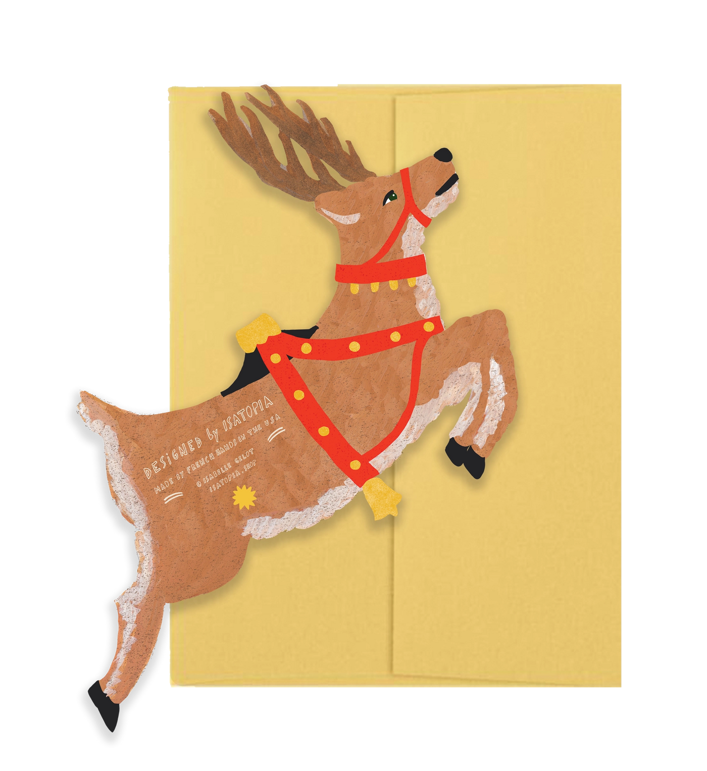 Reindeer Die Cut Card
