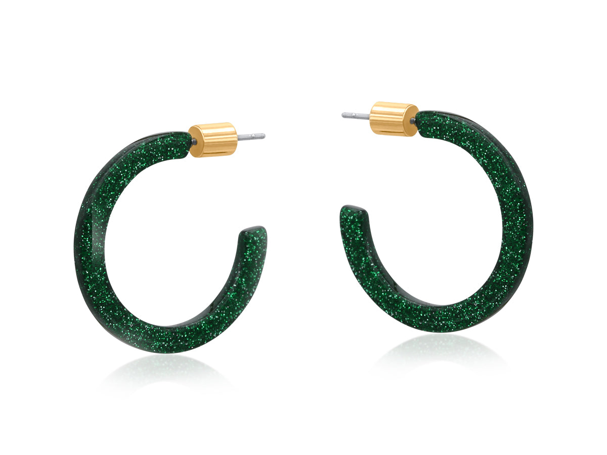 Paulina Skinny Resin Hoop Earrings