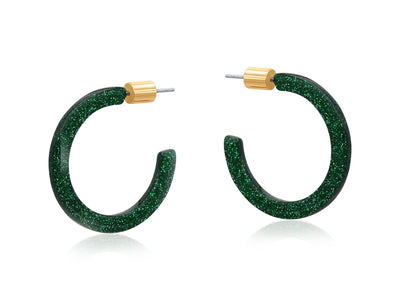 Paulina Skinny Resin Hoop Earrings