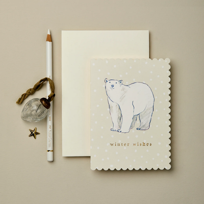 Polar Bear 'Winter Wishes' Card