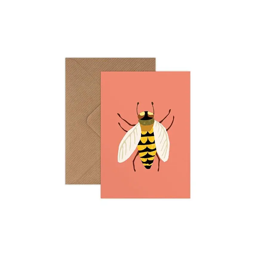 Bee Mini Greetings Card by Brie Harrison