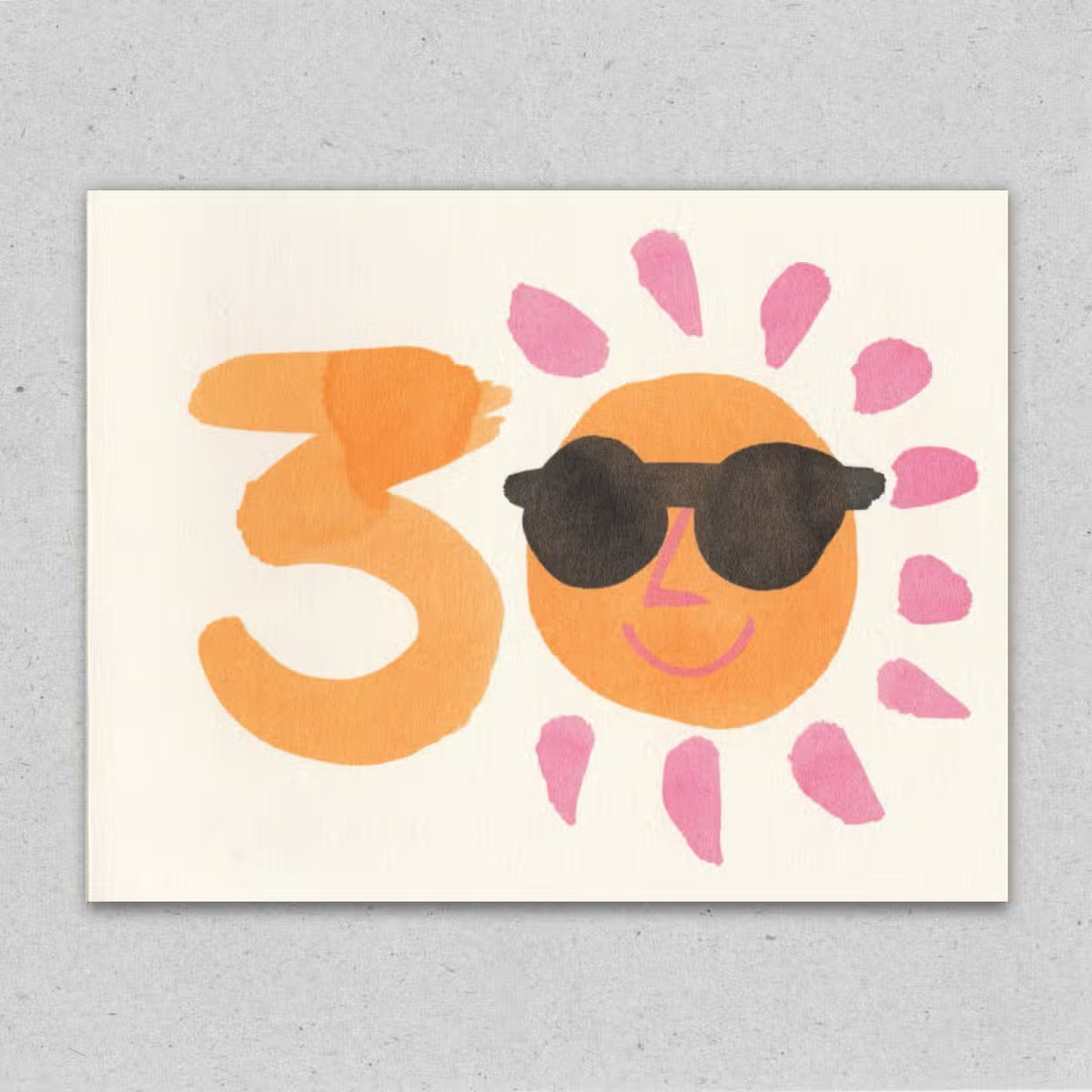 Sunshine 30 Age Card