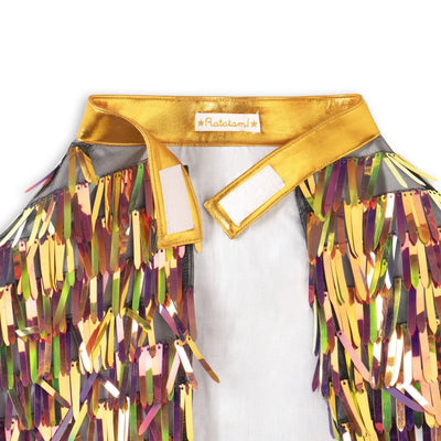 Gold Holographic Shimmer Dress Up Cape