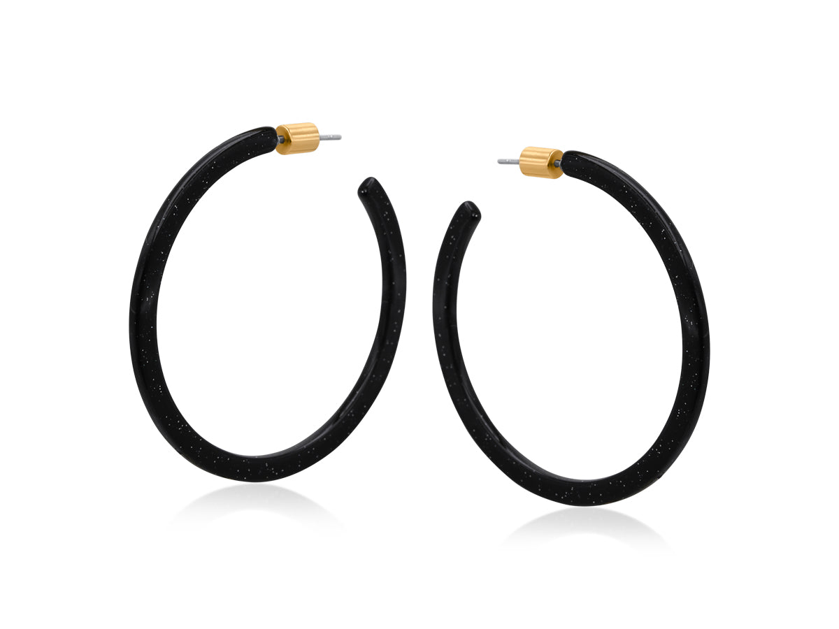 Emmauela Skinny Statement Resin Hoop Earrings