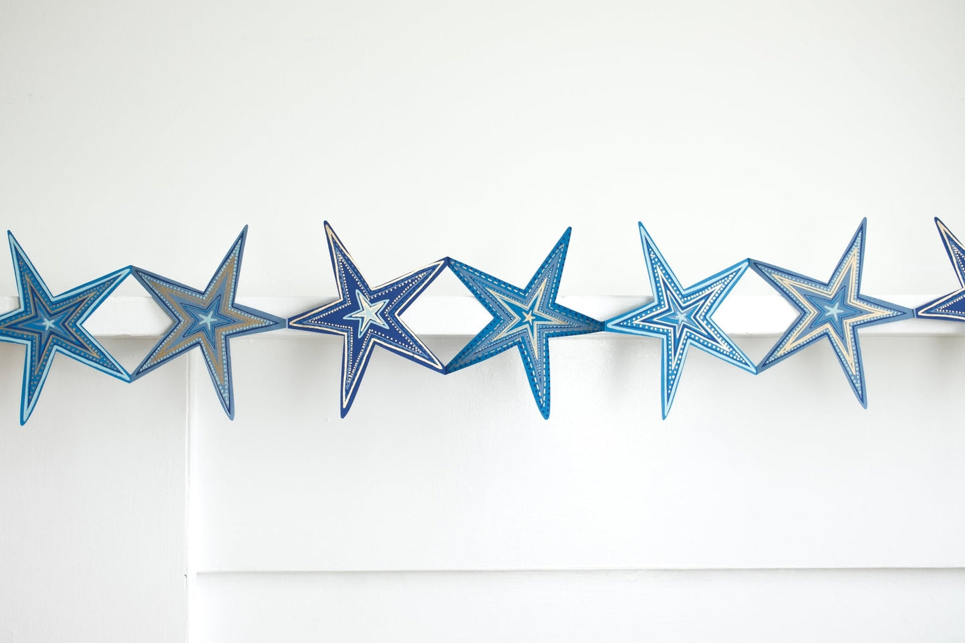 Star Concertina Screen Printed Garland