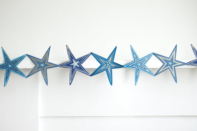 Screen Printed Concertina Star Garland