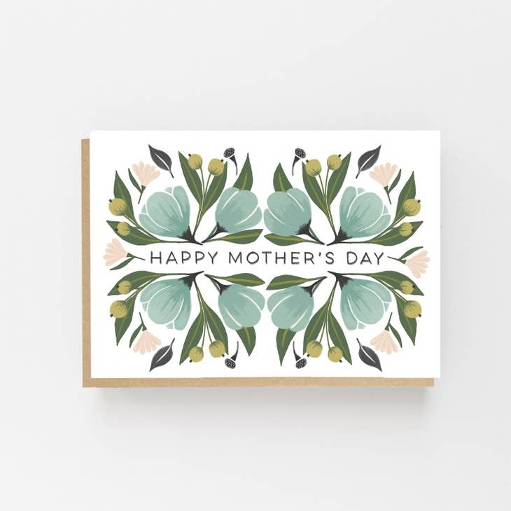 Floral Green Happy Mother's Day Card