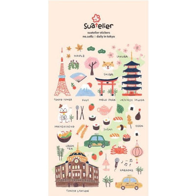 Daily in Tokyo Stickers - 1082 By Suatelier
