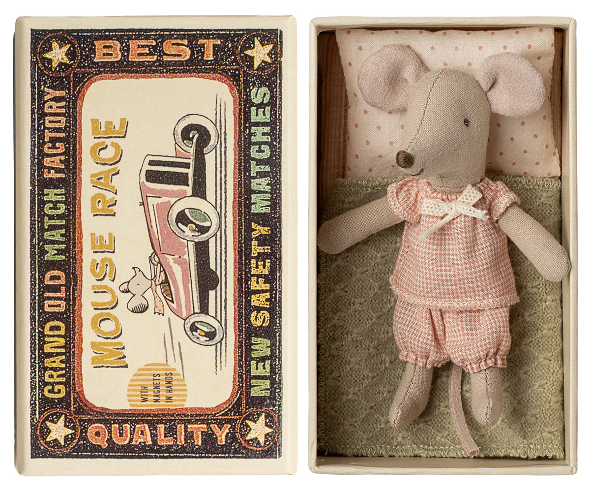 NEW Maileg Little Sister Mouse in Matchbox