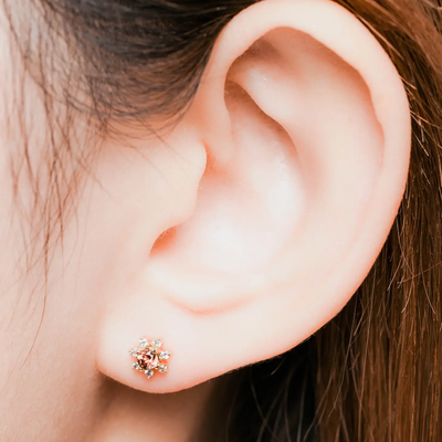 Garnet Stud Earrings - London