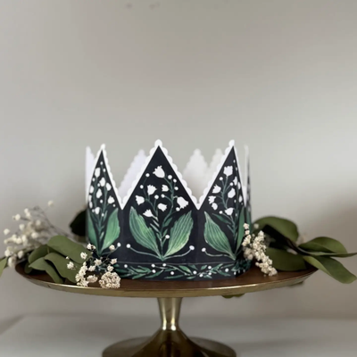 Lily of the Valley Botanical Party Crown Card