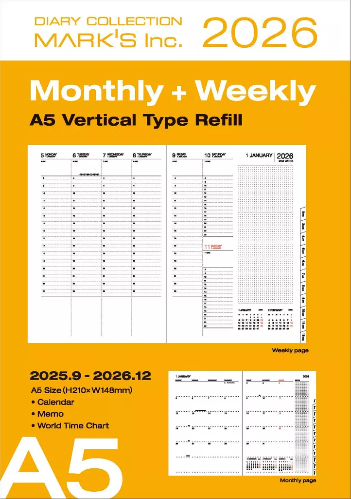 A5 Wallet Diary Refill - 2026