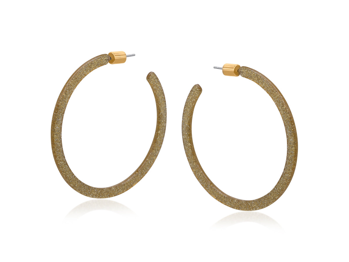 Emmauela Skinny Statement Resin Hoop Earrings
