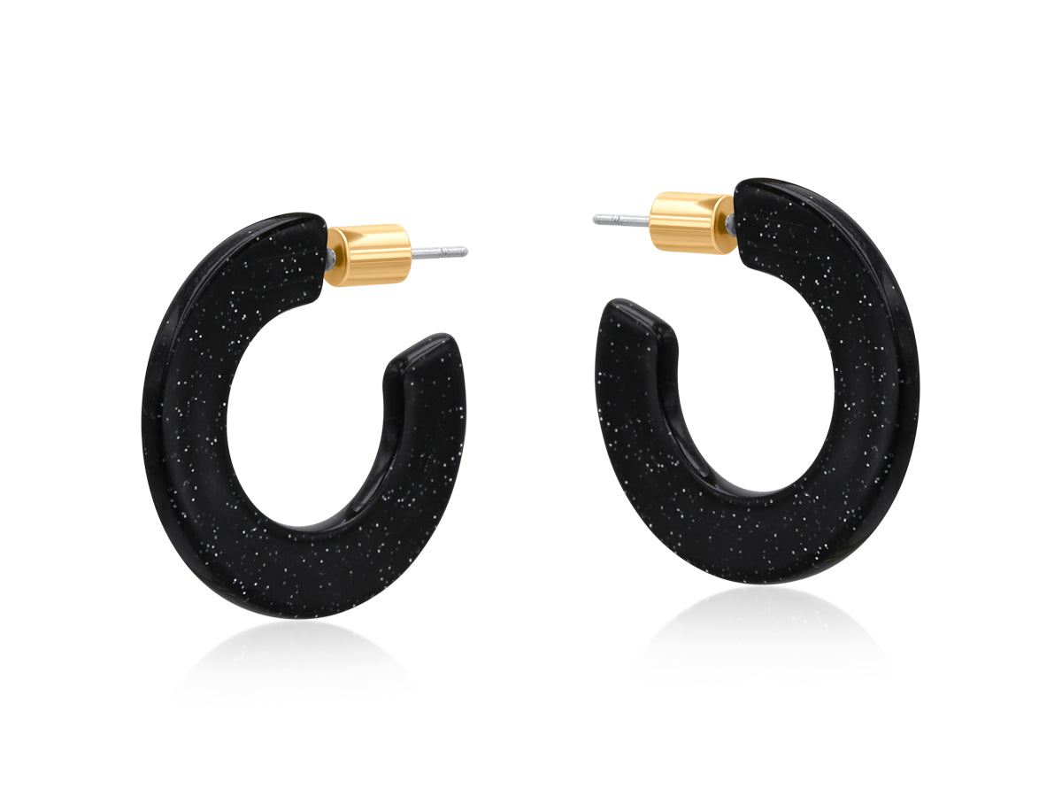 Emmauela Flat Resin Hoop Earrings