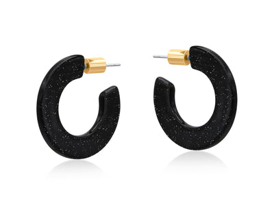 Emmauela Flat Resin Hoop Earrings