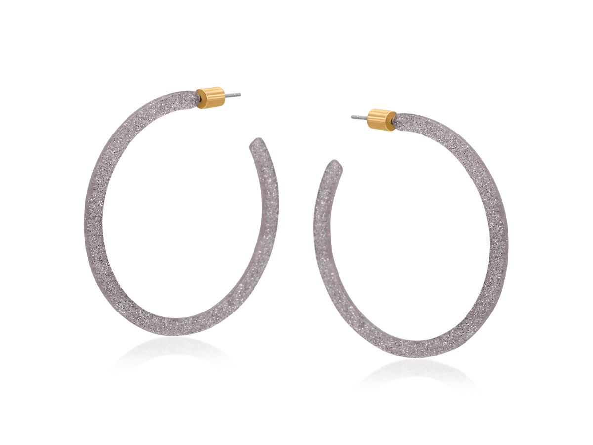 Emmauela Skinny Statement Resin Hoop Earrings
