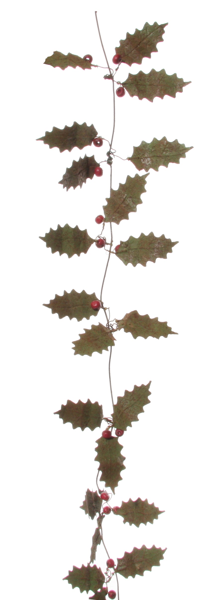 Holly & Berries Wire Garland - 1.8m (design13)