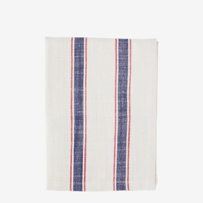 Striped Cotton Kitchen Towel - Blue