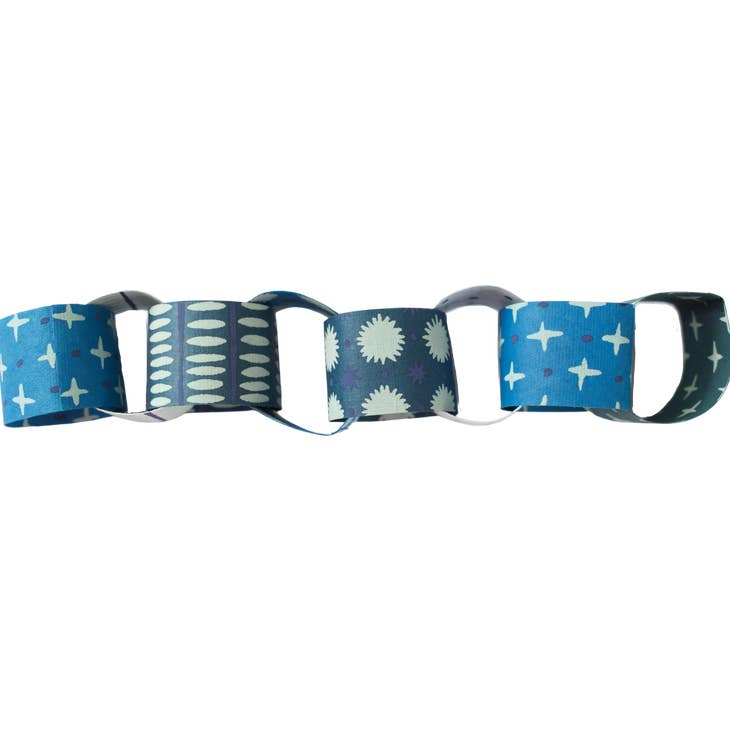 Screen Printed Paper Chain Kit - Blue