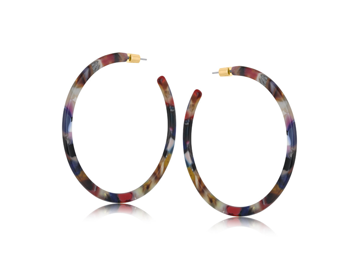 Camille Oversized Resin Statement Hoop Earrings