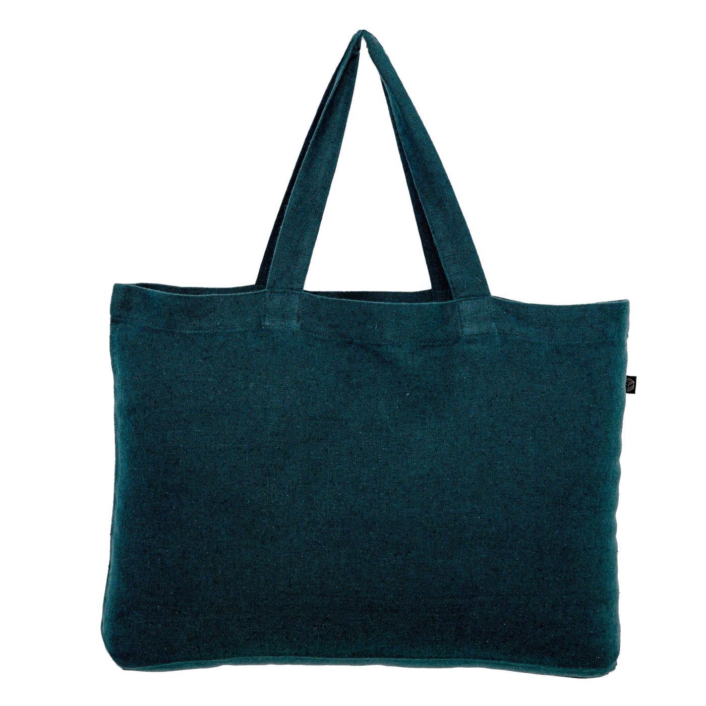 Washed Linen Cotton Sloppy Shoulder Bag - Prussian Blue