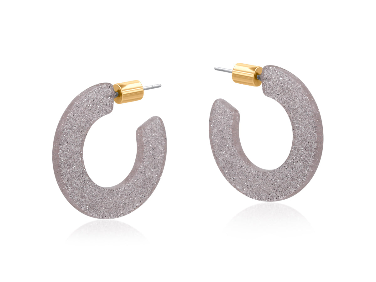 Emmauela Flat Resin Hoop Earrings