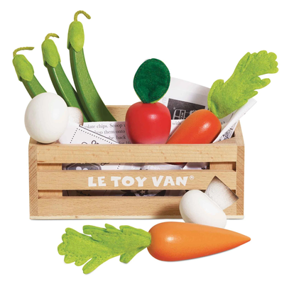 Harvest Vegetables - Wooden Market Crate