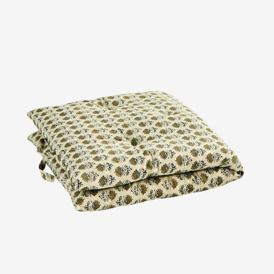 Printed Cotton Mattress - Green Floral