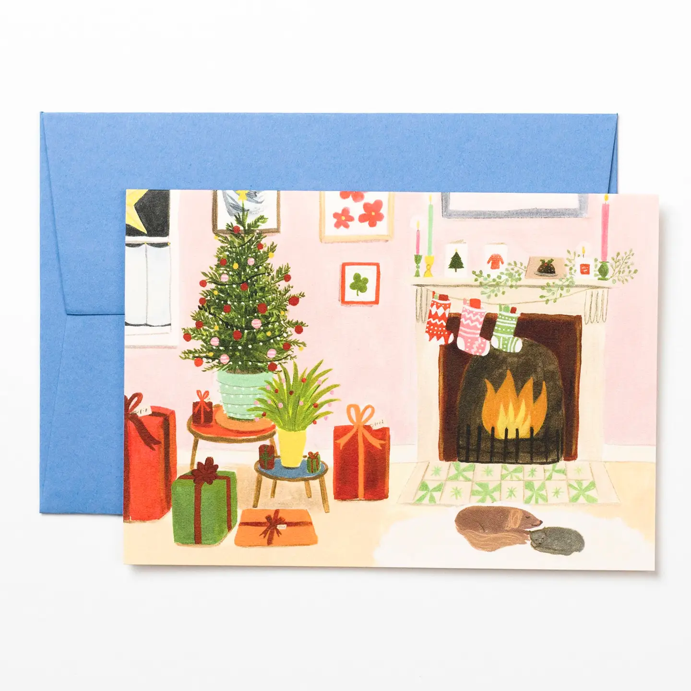 Christmas Eve Fireplace Card
