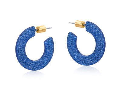 Paulina Flat Resin Hoop Earrings