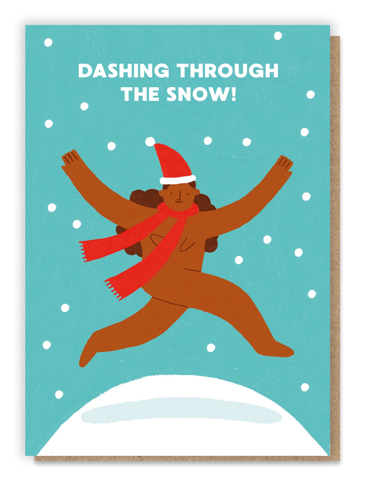 Naked Dashing Through The Snow Christmas Card