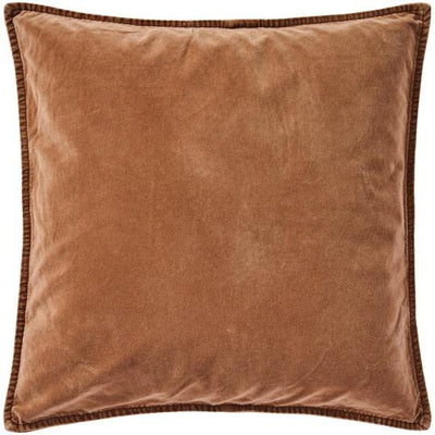 Cotton Velvet Cushion Cover - Camel