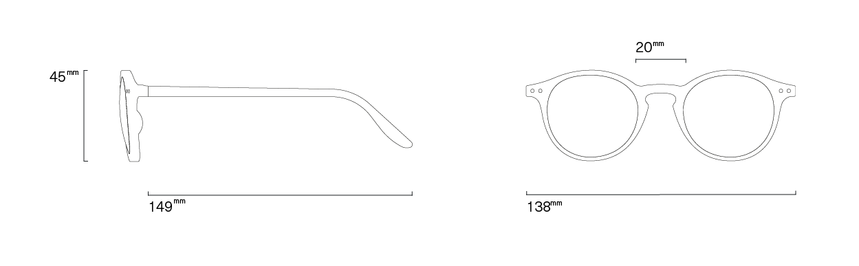 Reading Glasses - Design 'D' in Kaki Green by Izipizi