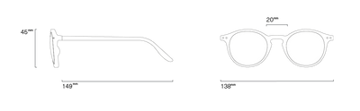Reading Glasses - Design 'D' in Kaki Green by Izipizi
