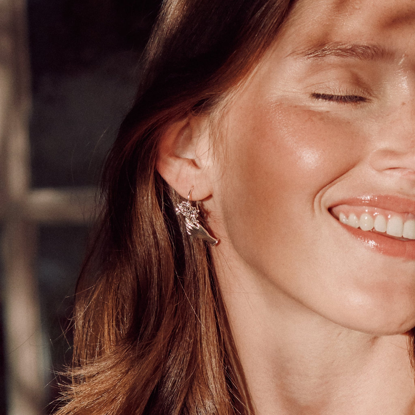 Gift Of Flowers Asymmetric Earrings - Silver