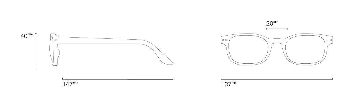 Reading Glasses - Design 'B' in Tortoise by Izipizi