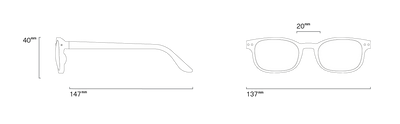 Reading Glasses - Design 'B' in Tortoise by Izipizi