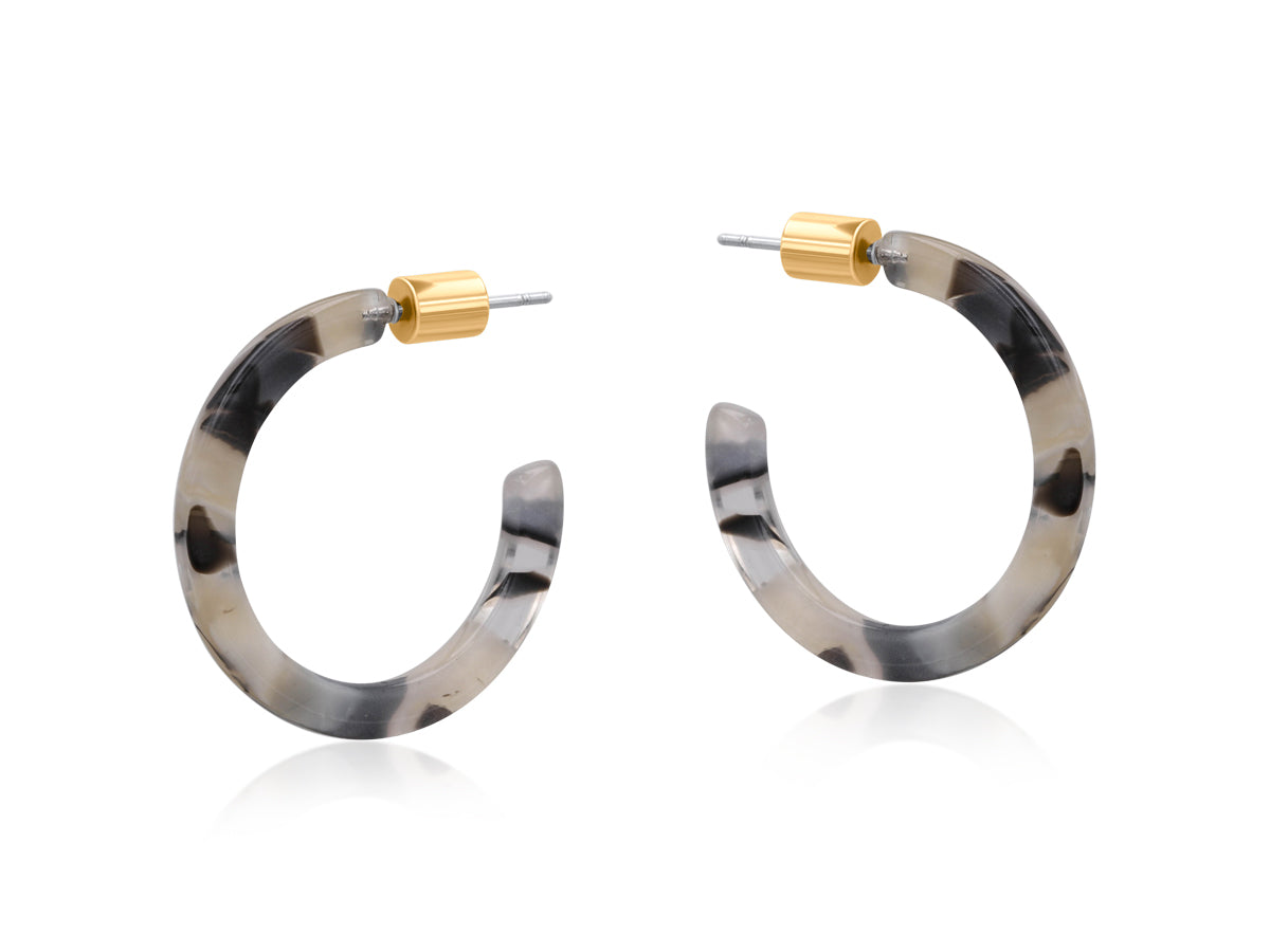 Livia Skinny Resin Hoop Earrings