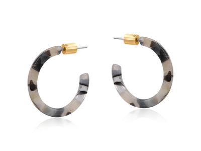 Livia Skinny Resin Hoop Earrings