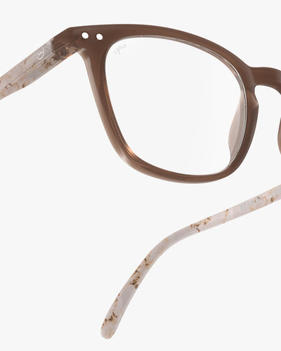 Reading Glasses - Design 'E' in Light Marble by Izipizi