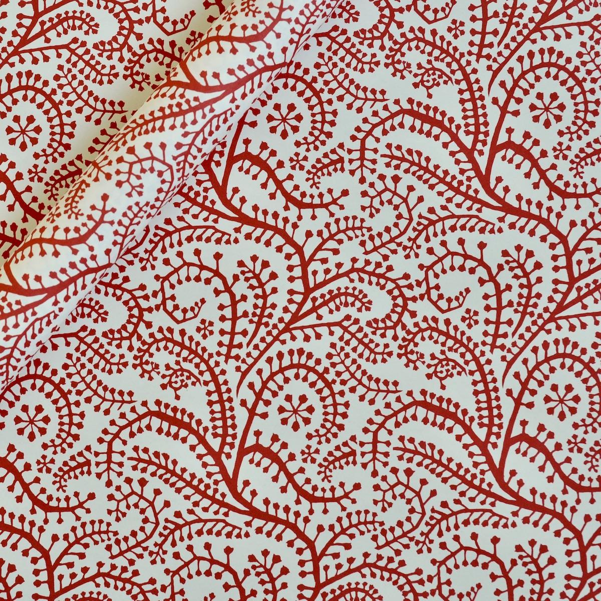 'Seaweed Paisley Crimson' Wrapping Paper