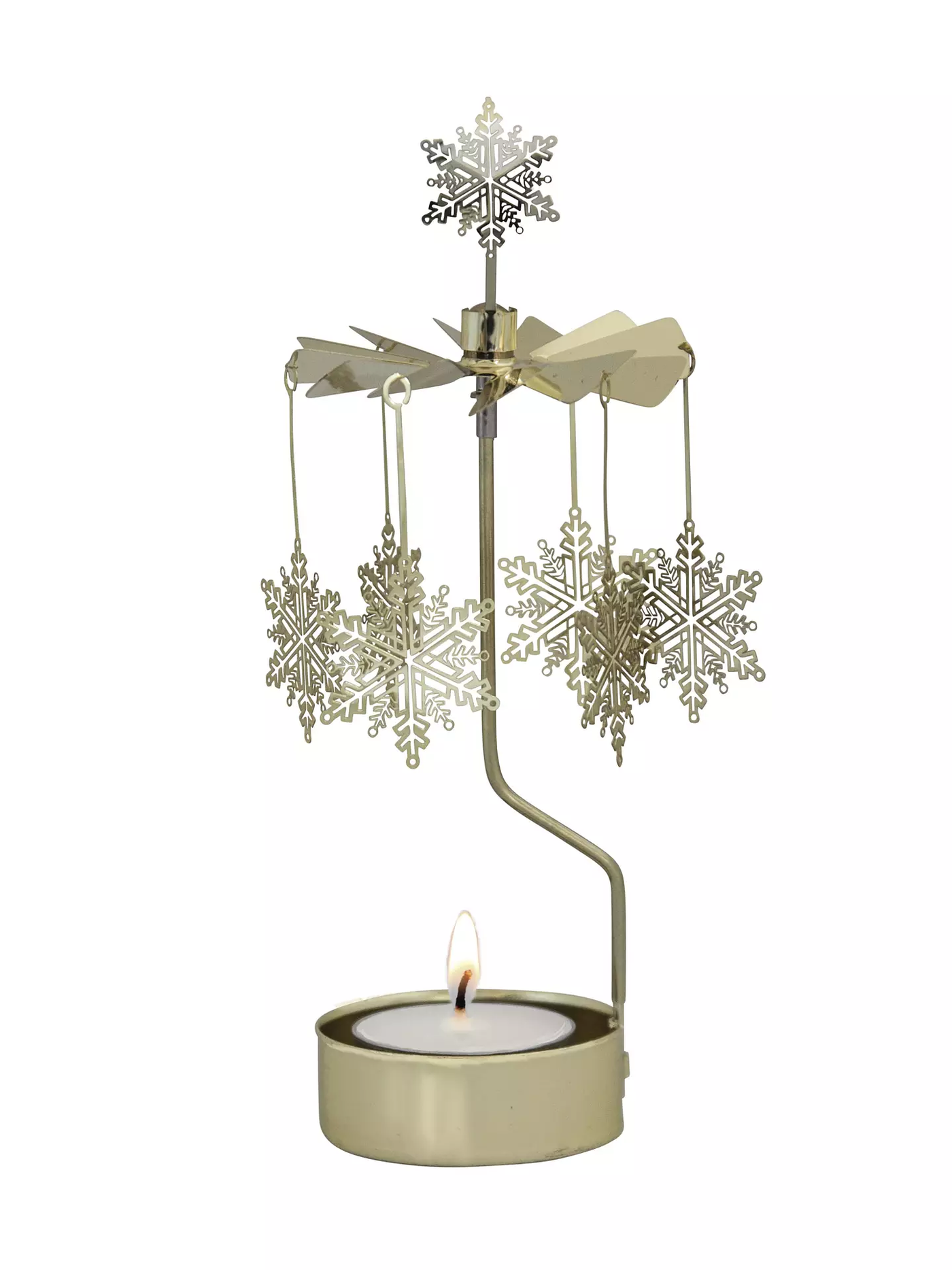 Anglaspel Candle Holder - Gold Snow Star