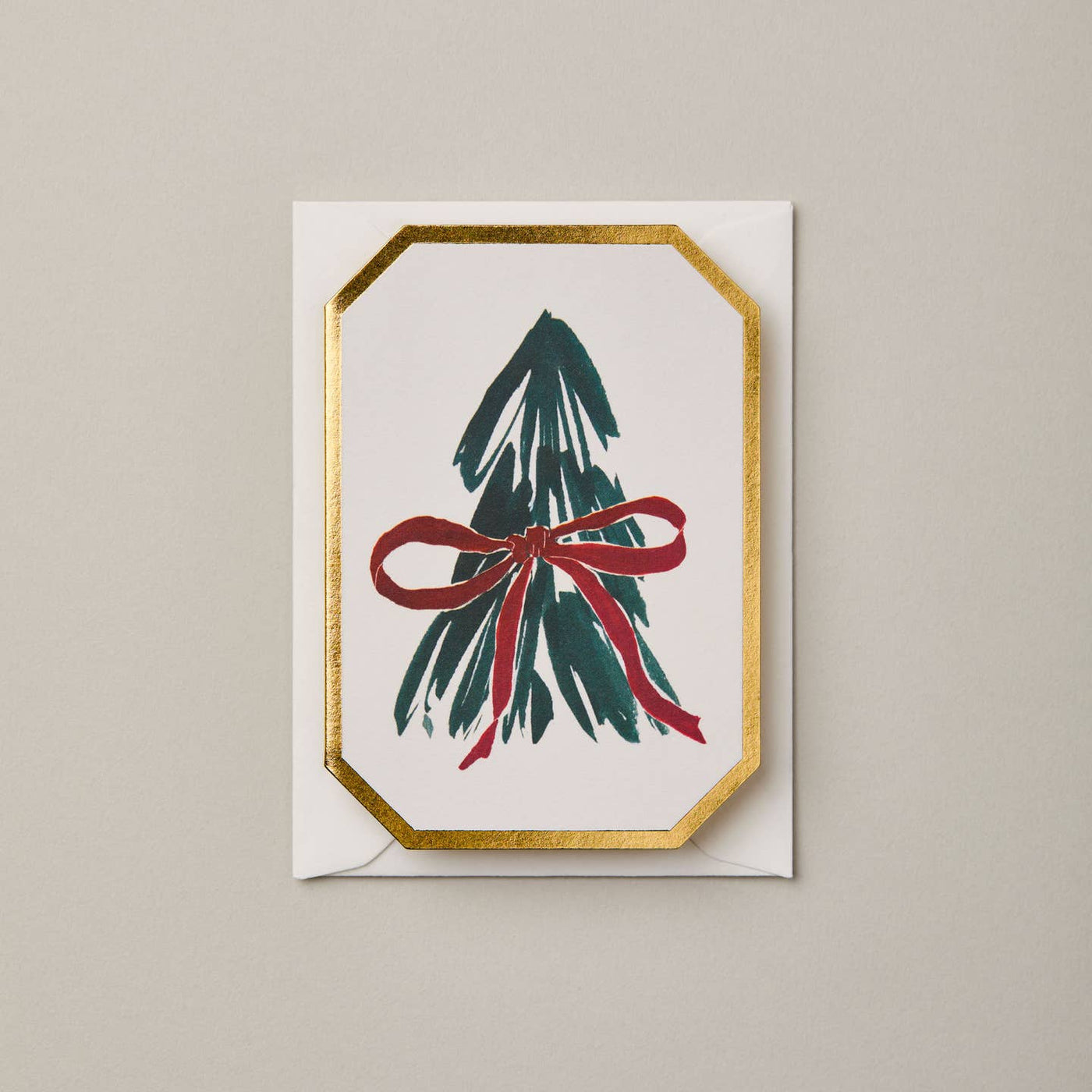 Christmas Tree Botanical Die Cut Mini Card