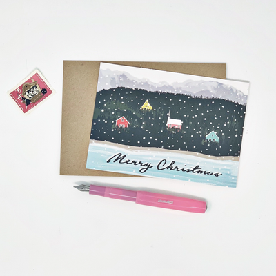 Scandi Houses Christmas Card
