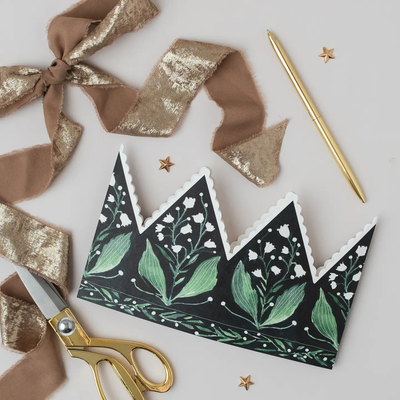 Lily of the Valley Botanical Party Crown Card