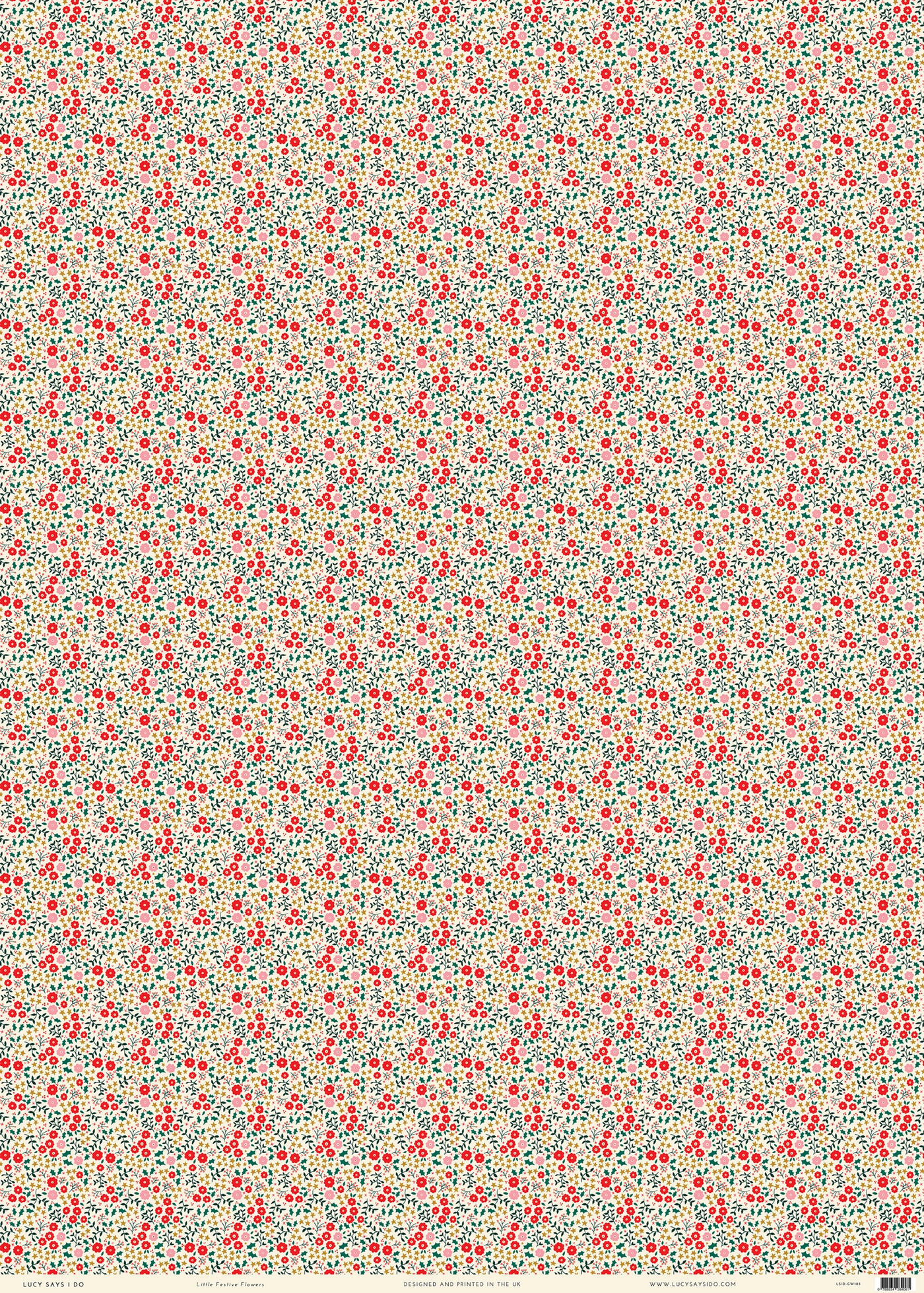 Little Flower & Star Double Sided Wrapping Paper