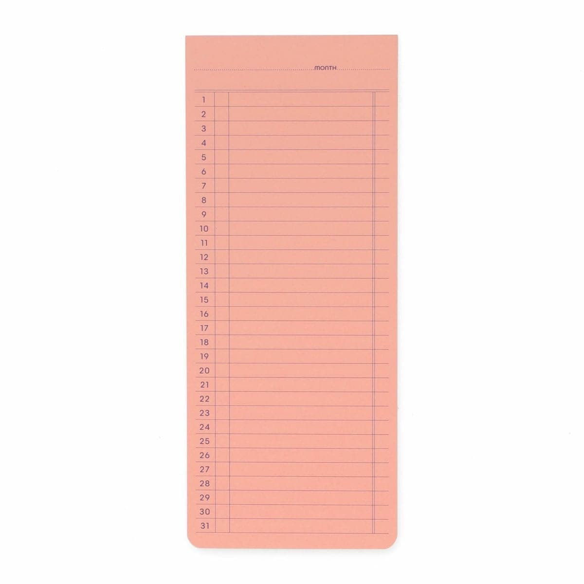 Sticky Memo Pad Monthly