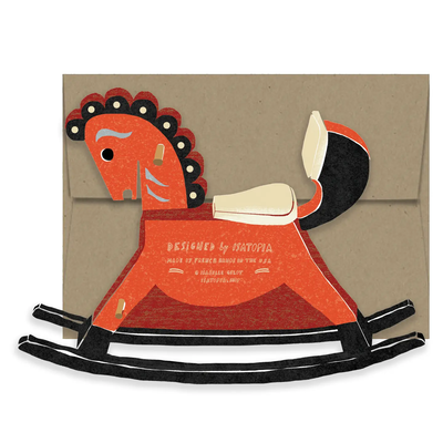 Rocking Horse Die Cut Card