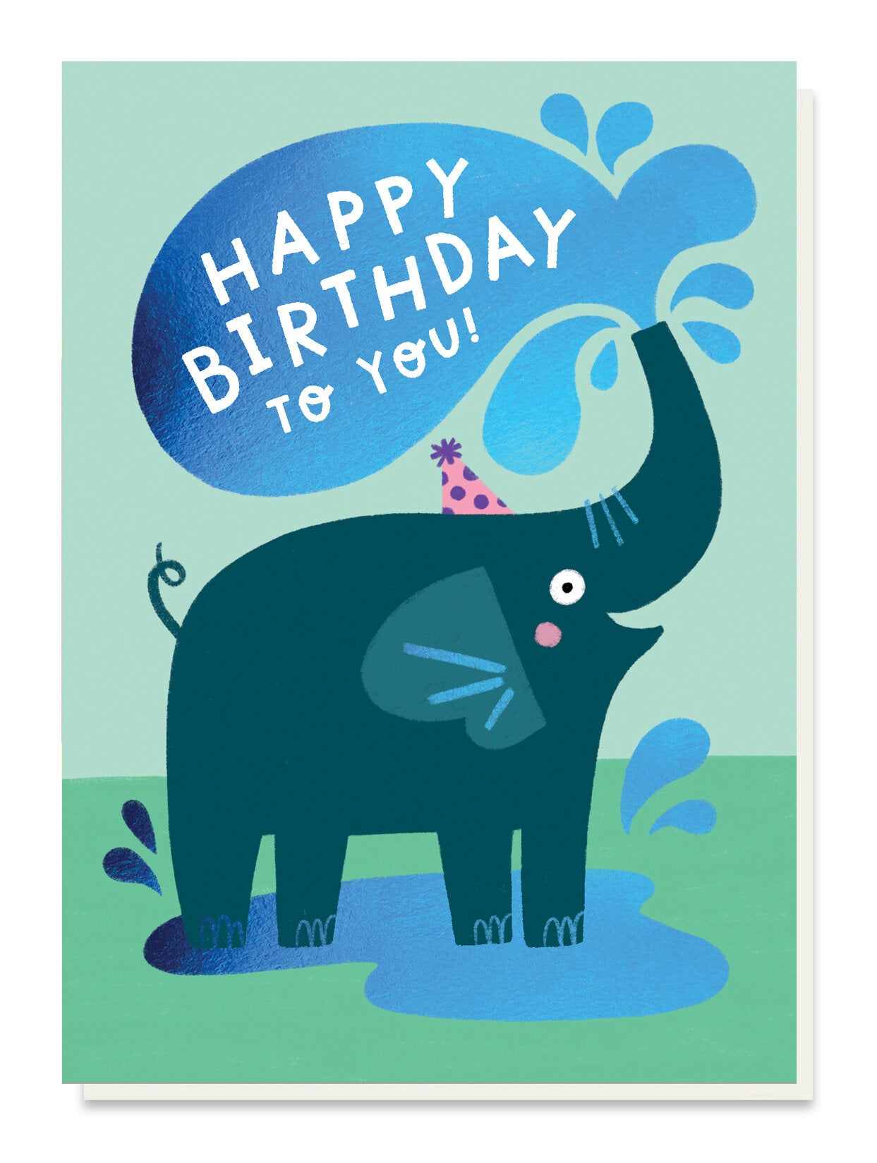 Elephant Splash Birthday Card