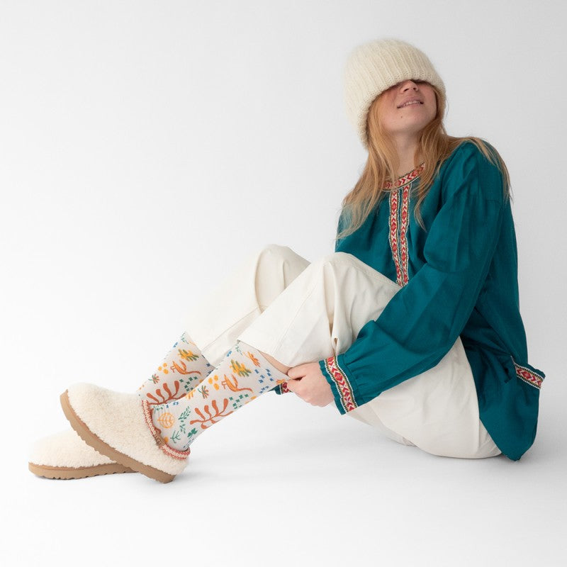 Bonne Maison Socks - Light Grey Seed